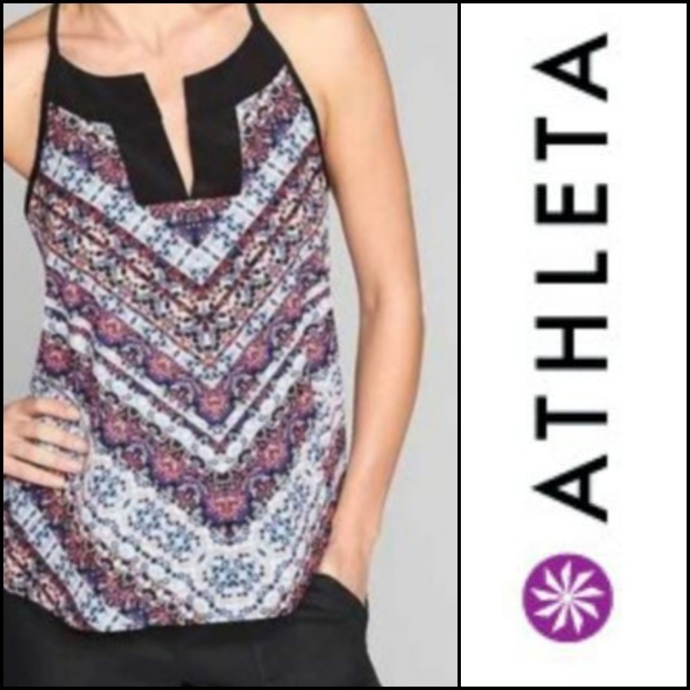 NEW! ATHLETA Chevron Dunes Athletic Tank Top XS.